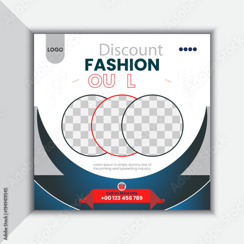 Discount fashion shop social media design 