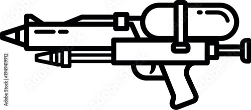 This icon vividly portrays a super soaker toy water gun, an essential plaything for summertime fun, offering exciting outdoor water battles and joyful recreational activities for children.