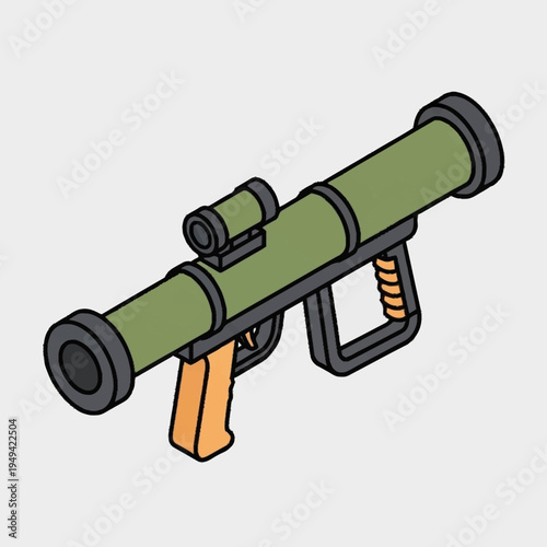 Green Rocket Launcher with Orange Grip and Scope.