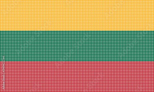 Flag of Lithuania pixel art of dots