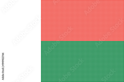 Flag of Madagascar pixel art of dots