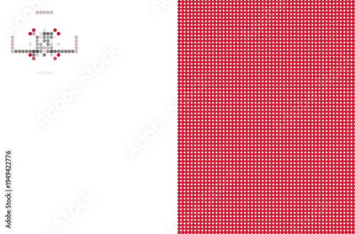 Flag of Malta pixel art of dots