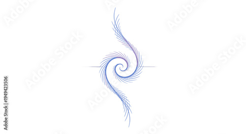 Abstract Blue Spiral Design with Flowing Lines and Dynamic Movement