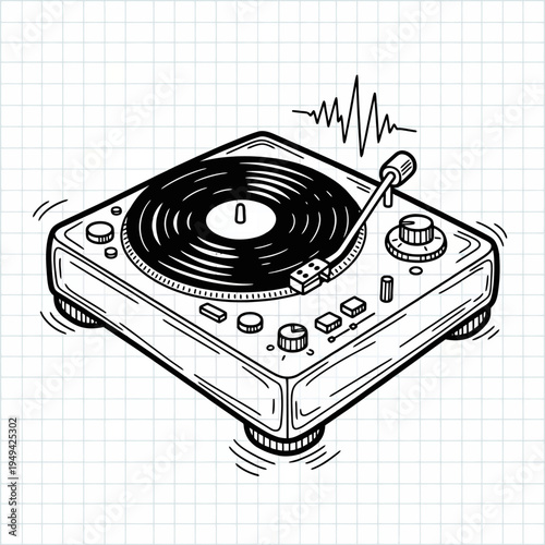 Turntable Vinyl Record Player Equipment.