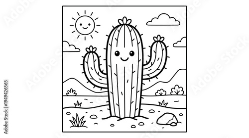 Cactus plant with smiling face.