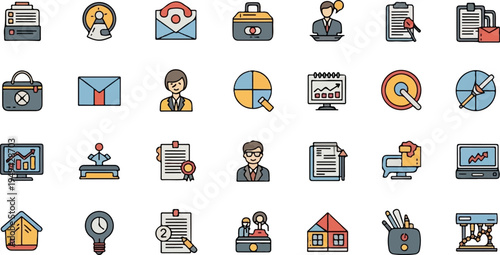 Business and Finance Icon Set for Digital Marketing and Corporate Presentations 1.