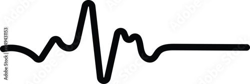 Ecg heartbeat waveform graphic representation