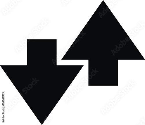 Up and down arrows symbol