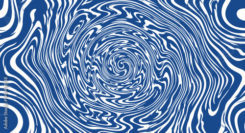 Abstract Swirling Blue and White Hypnotic Pattern Texture
