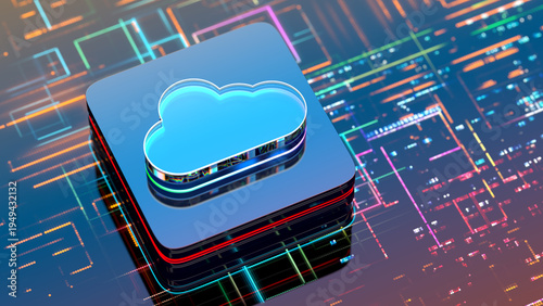 cloud computing. Digital security concept. internet data	