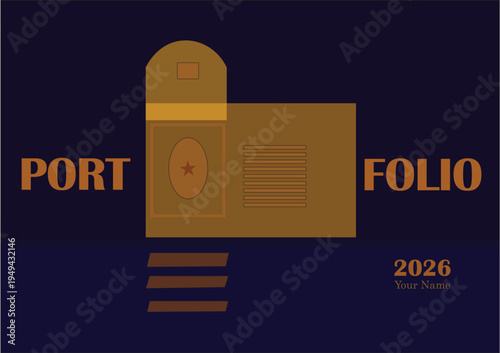 Portfolio business cover template vector file