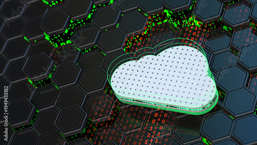 cloud computing. Digital security concept. internet data	