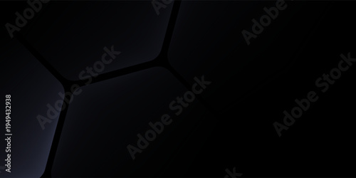 Black 3D vector hexagonal technology abstract background. Abstract modern technology futuristic background with black 3D honeycomb shapes. Vector illustration