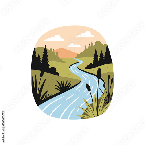 Serene River Landscape