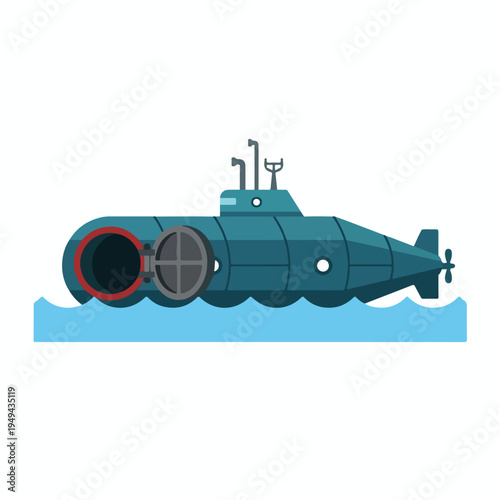 simple and minimalist warship flat vector 1