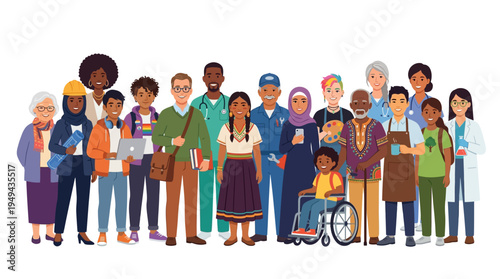 Diverse Group of People Together.