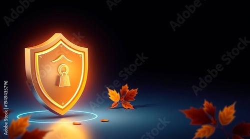 golden shield with wings
