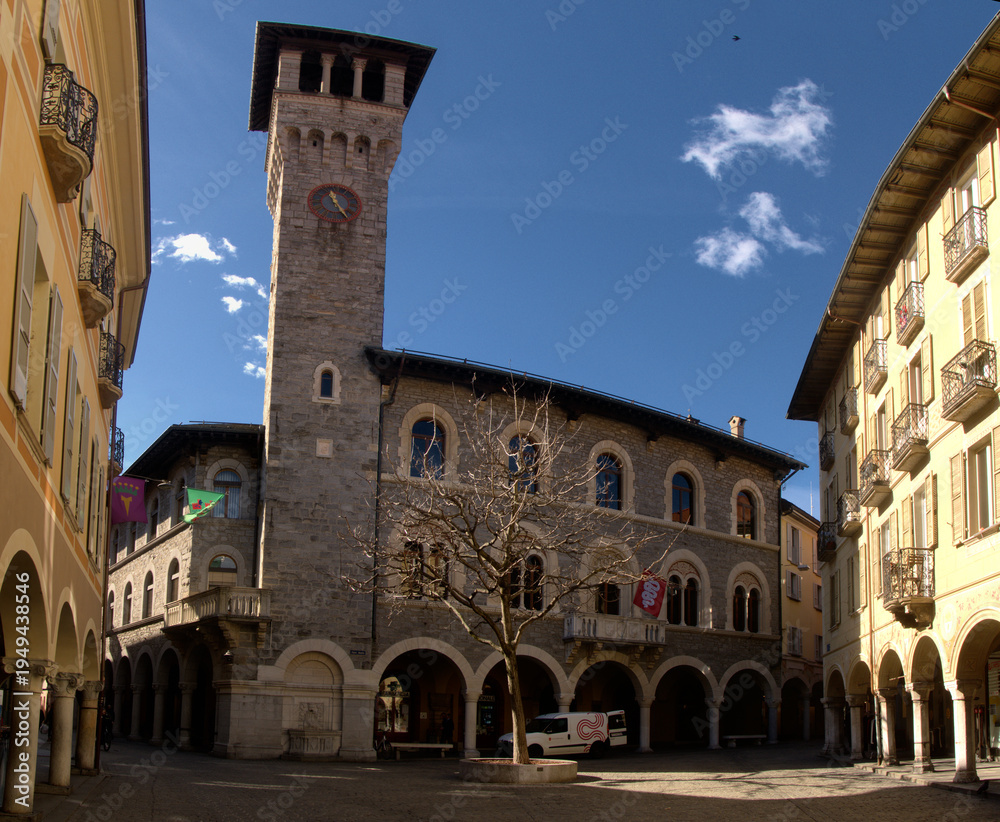 Fototapeta premium The Civic Palace in Bellinzona, Ticino