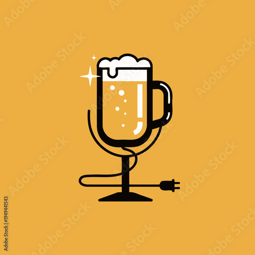 Beer Mug Microphone with Power Plug.