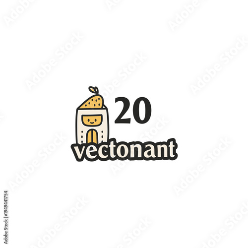 Cute Cartoon House with Carrot Top vector illustration