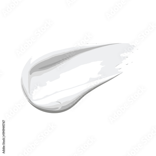 White Cream Swatch on White Background vector illustration