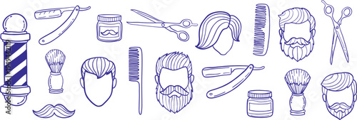 The Gentleman’s Grooming Kit: Barber Shop Illustrations
