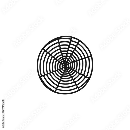 Spider Web Icon Circle Shape vector illustration