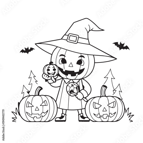 ilustracion calabaza cartoon halloween