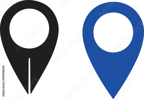 Map pin icons for location and navigation