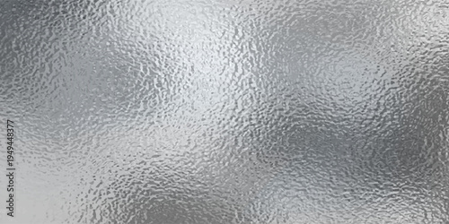 Silver foil texture background with light reflection. Vector realistic illustration of chrome metal surface with glitter gradient effect, abstract shiny texture, translucent glass, platinum wallpaper
