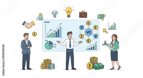 Title Venture capital business strategy and financial growth flat vector illustration EPS10 Stock.eps