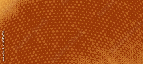 Orange Star Halftone Abstract Background