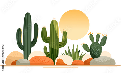  Desert cactus landscape