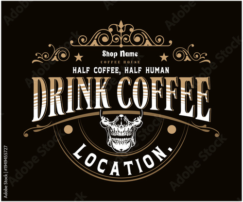 coffee t shirt vector illustration