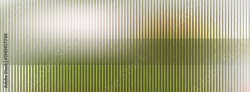 Abstract vector background banner with a soft, blurred color gradient from mint-green to beige, overlaid with a clean, repeating vertical bar or stripe pattern that fades.
