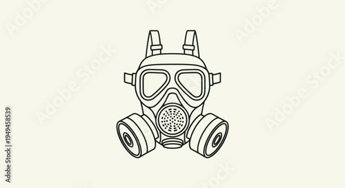 Gas Mask Protective Breathing Equipment.