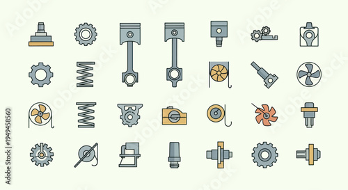 Collection of mechanical engineering tools.