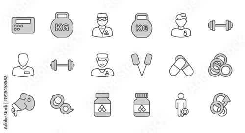 Medical health icons and symbols.