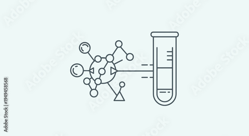 Molecular structure in test tube.