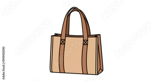 Brown Leather Ladies Handbag Purse.