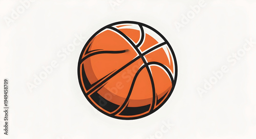 Orange Basketball For Sports Equipment Concepts on transparent background