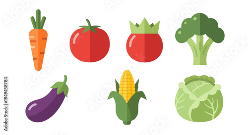 Fresh colorful vegetables on display.