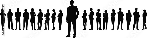 business, team, silhouettes, leadership, corporate, professionals, people, group, office, teamwork, employees, standing, isolated, businesspeople, concept