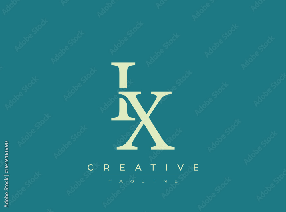 Obraz premium Creative typography logo design with letter t and x together