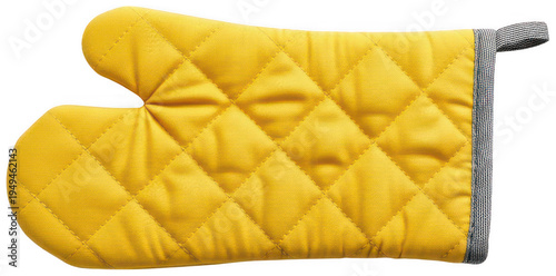 Isolated Yellow Oven Mitt Heat Protective png