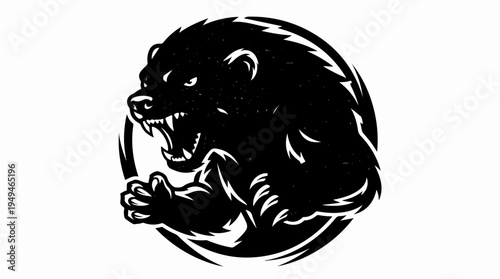 Fierce Wolverine Mascot Logo Design for Sports Teams.