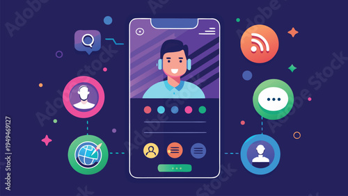 Smartphone Call Interface UI Mockup Set, Modern Mobile Phone Calling Screen Vector Template