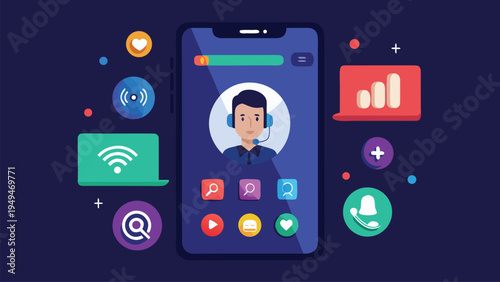 Smartphone Call Interface UI Mockup Set, Modern Mobile Phone Calling Screen Vector Template