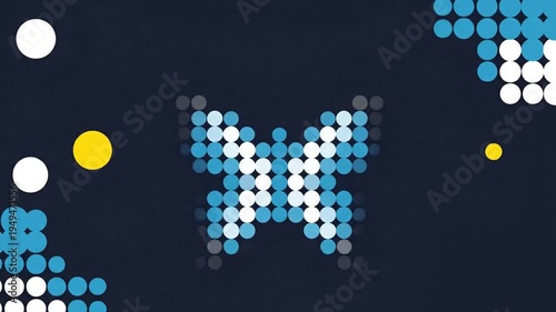 Abstract Butterfly Dots - A Digital Art Composition.