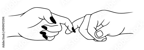 Subtle Connection Gesture, Man and Woman Touching Index and Ring Fingers Symbolizing Unspoken Bond and Emotional Awareness
